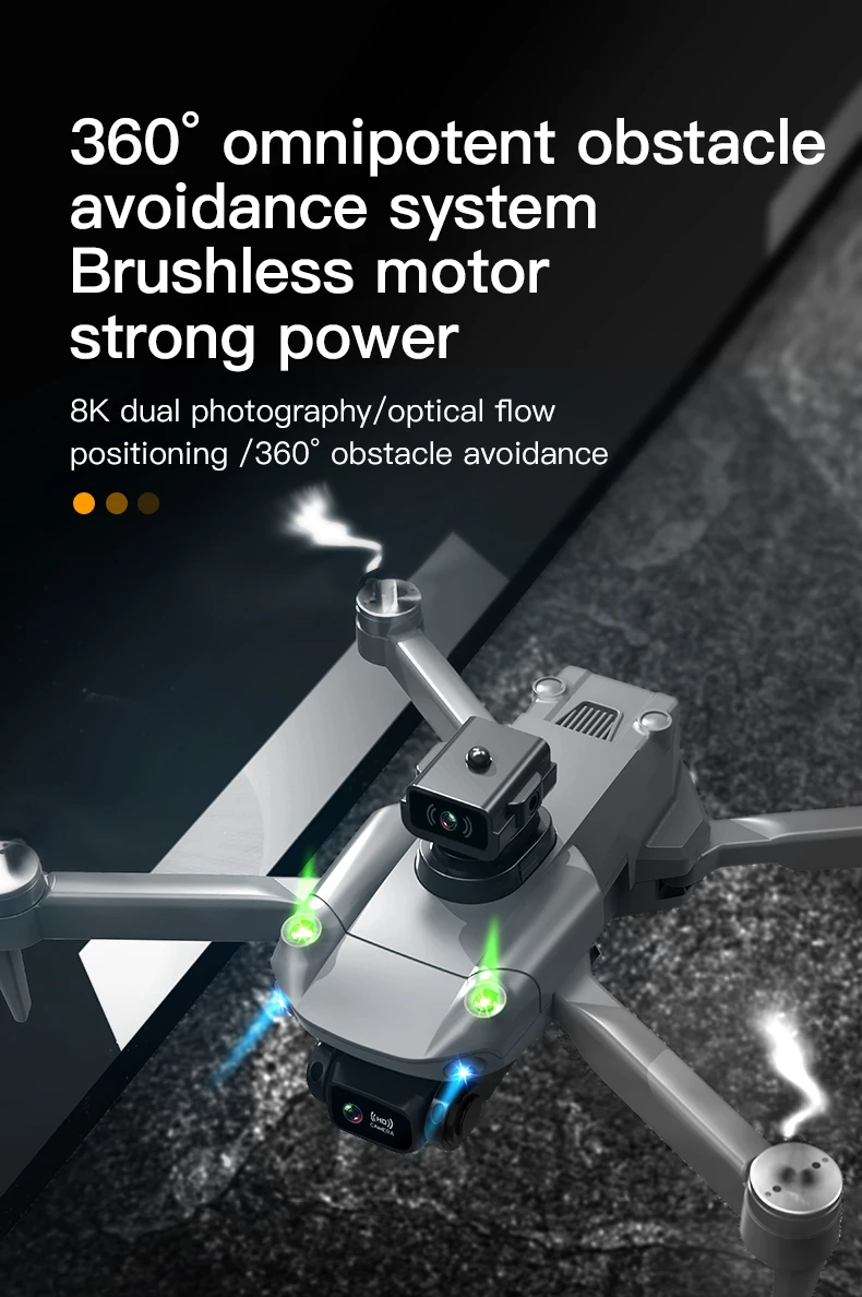 طائرة بدون طيار K998 - كاميرا HD 8K s11Vision تجنب العوائق محرك بدون فرشاة GPS 5G WIFI FPV كوادكوبتر لعبة هدية 23 K998 Drone, 3609 omnipotent obstacle avoidance system brushless motor strong