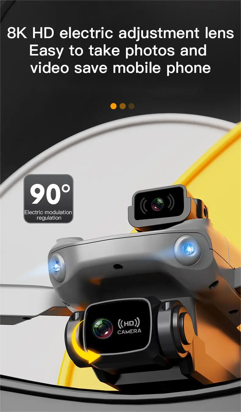 طائرة بدون طيار K998 - كاميرا HD 8K s11Vision تجنب العوائق محرك بدون فرشاة GPS 5G WIFI FPV كوادكوبتر لعبة هدية 26 K998 Drone, 8k hd electric adjustment lens easy to take photos and video