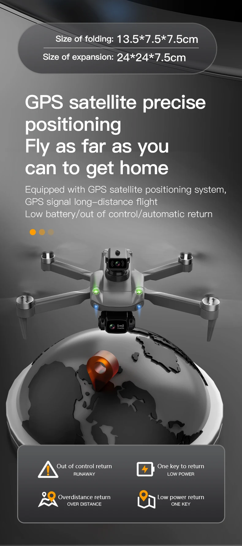 طائرة بدون طيار K998 - كاميرا HD 8K s11Vision تجنب العوائق محرك بدون فرشاة GPS 5G WIFI FPV كوادكوبتر لعبة هدية 30 K998 Drone, size of folding: 13.5*7.5*7.scm
