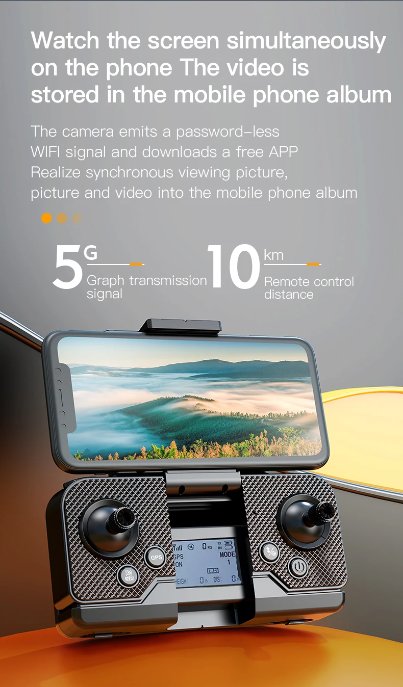 طائرة بدون طيار K998 - كاميرا HD 8K s11Vision تجنب العوائق محرك بدون فرشاة GPS 5G WIFI FPV كوادكوبتر لعبة هدية 35 K998 Drone, the camera emits & password-less wifi signal and downloads