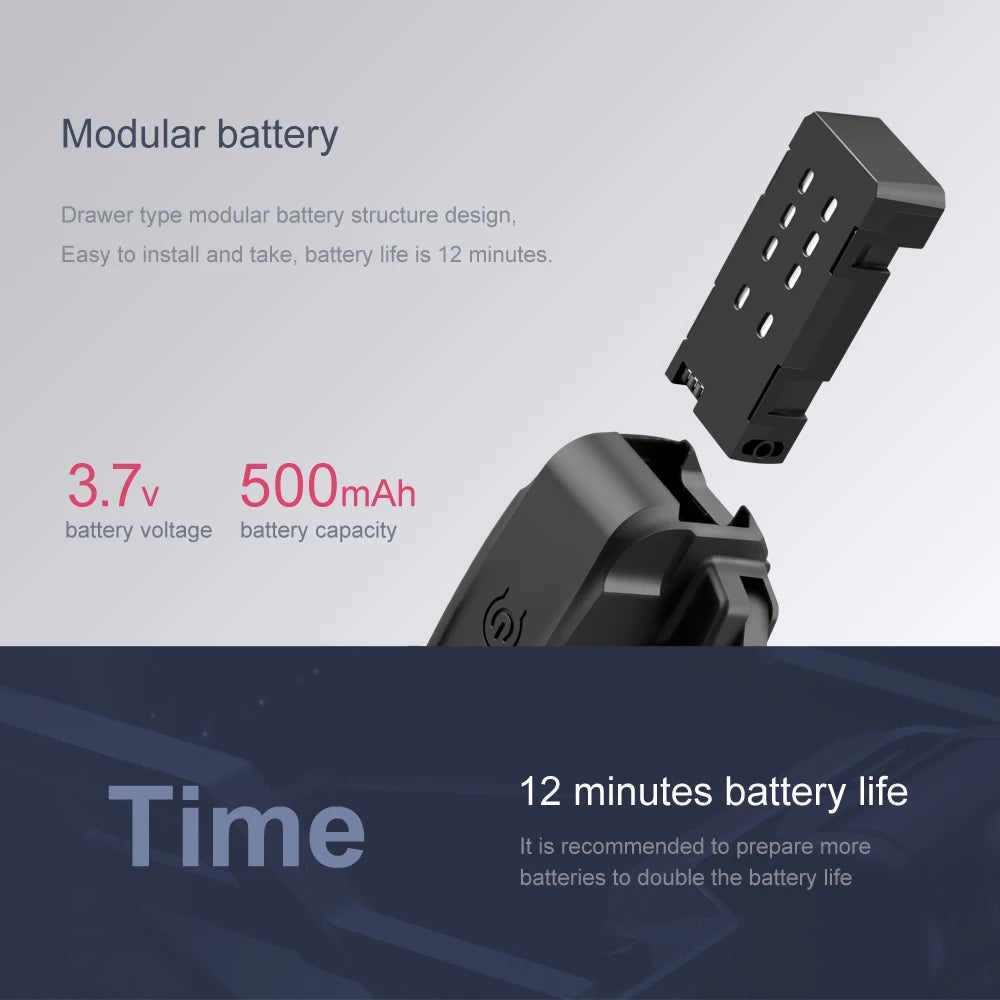Mini WIFI Professional Drone with 4k 1080P Camera High Hold Mode Foldable RC Plane Helicopter Pro Drone Toys for Children Gifts 46 Mini WIFI Professional Drone, 3.7v 500mah battery voltage battery capacity 12 minutes battery