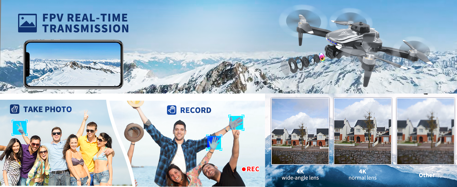 fpv real-time transmission take photo record orec