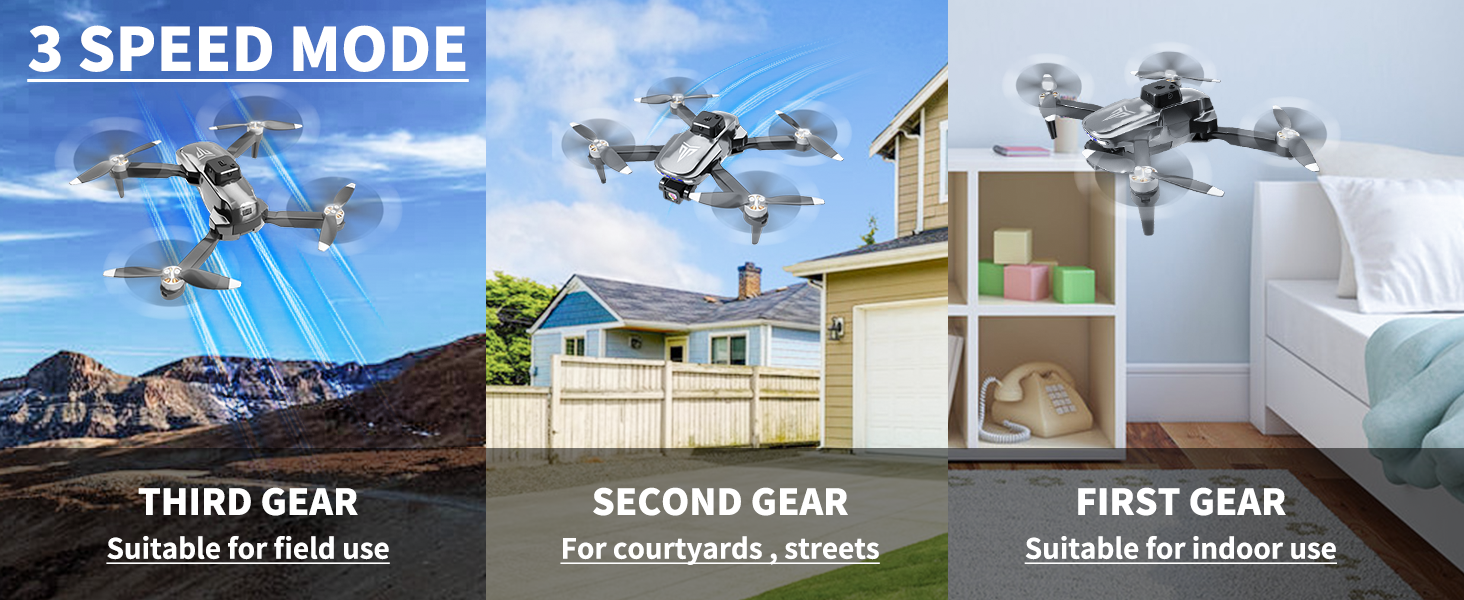 TizzyToy ‎BL01 Drone, 3 speed mode third gear second gear first gear suitable for field use for