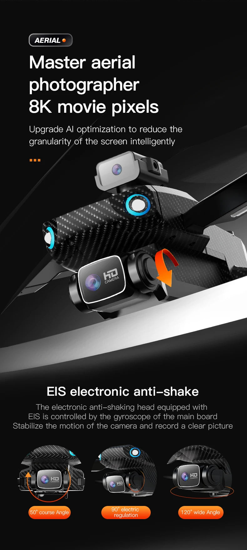 P8 Pro GPS Drone, aerial master aerial photographer 8k movie pixels upgrade al optimization to reduce the