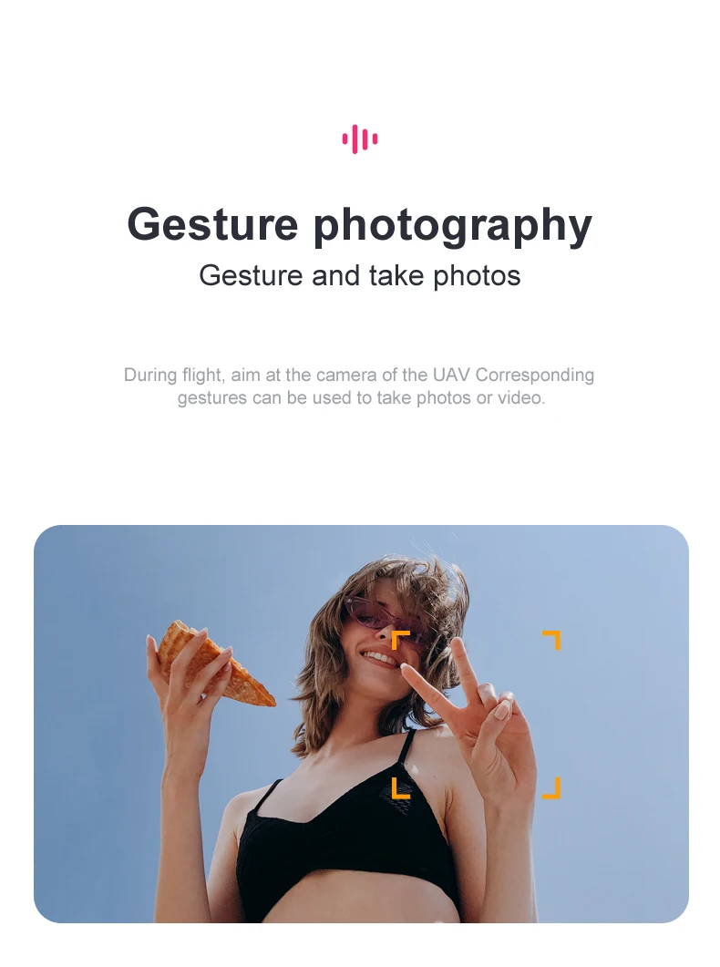 K9 RC Drone, gesture photography gesture and take photos during flight; aim at the camera of