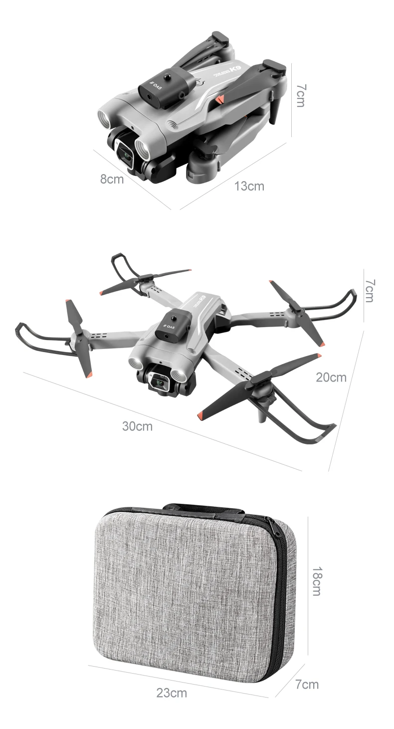 K9 RC Drone, the large-capacity 3.7v 500mah smart