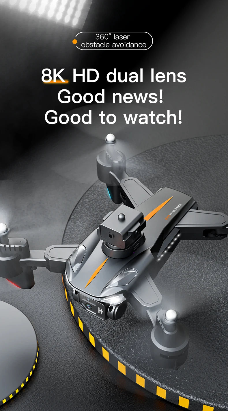 P11S Drone, 3609 laser obstacle avoidance 8k hd dual lens good