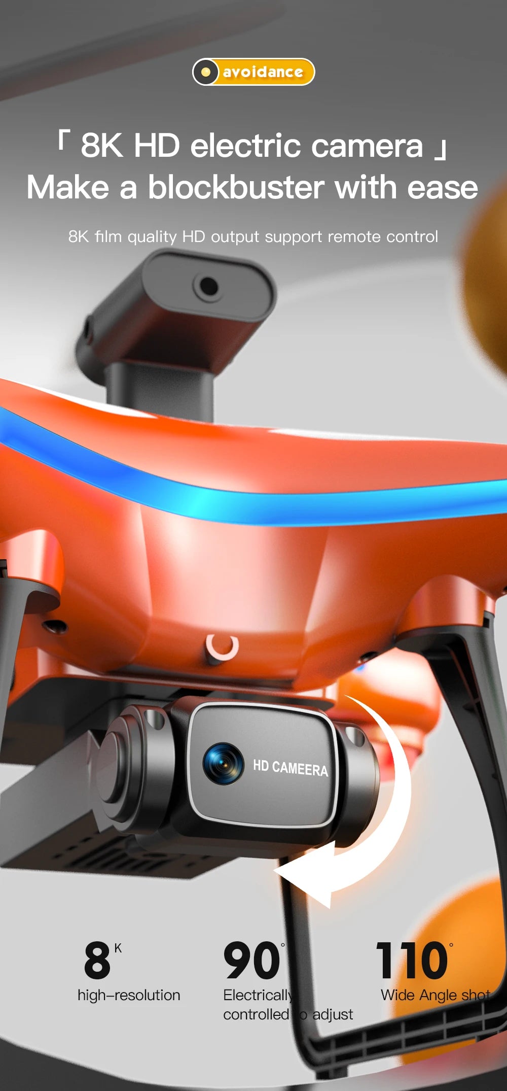 AE11 Drone, cameera k 8 90 110 high-resolution electrically wide