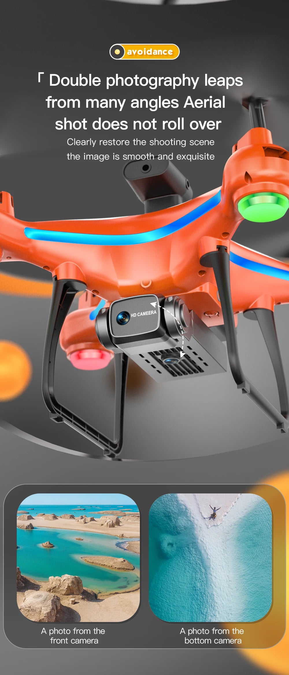 AE11 Drone, avoidance double photography leaps from many angles aerial shot does not roll