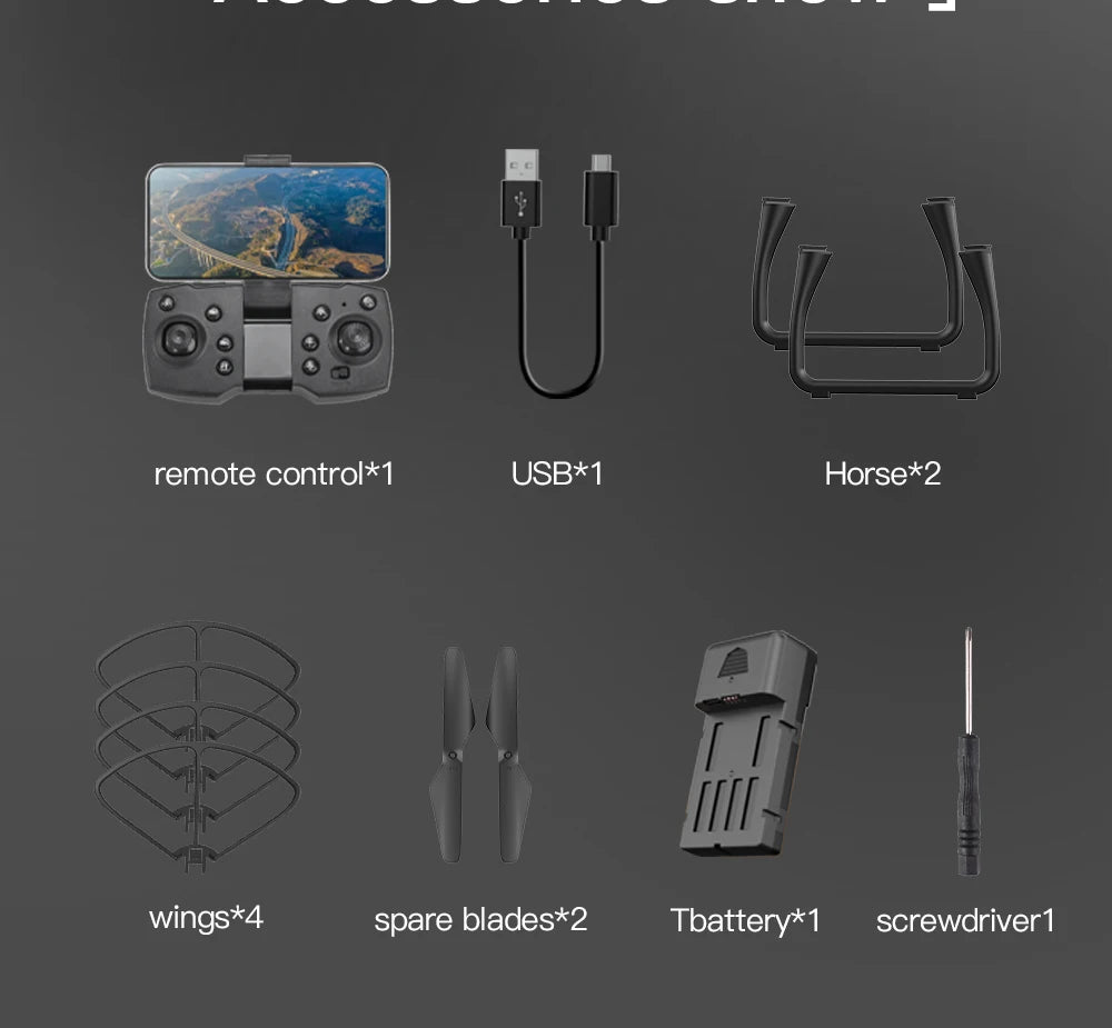 AE11 Drone, remote control*1 usb*1 horse*2 wings*4