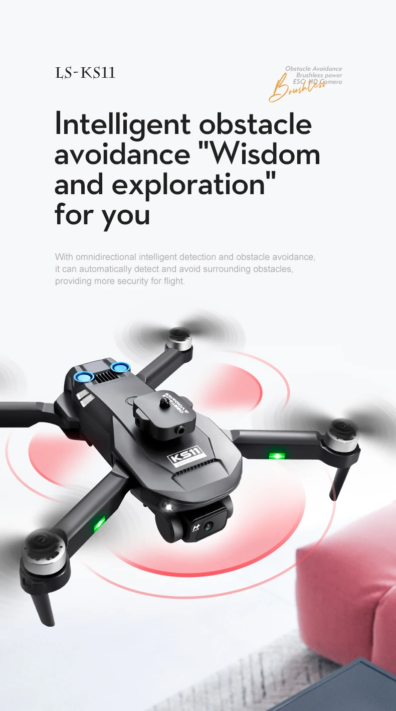 KS11 Drone, obstacle avoidance ls-ksii brushless power