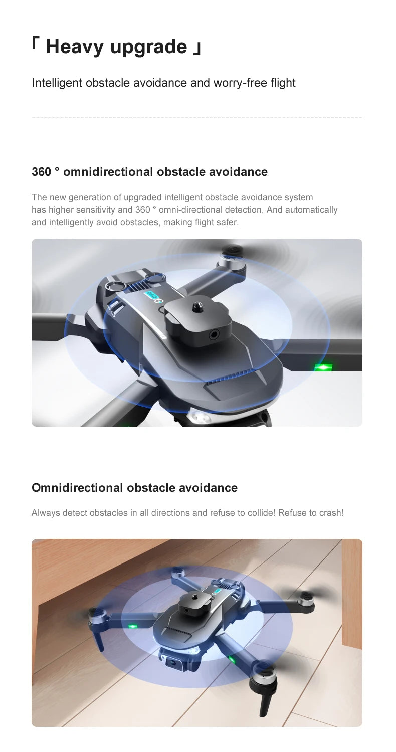 LU20 Drone, intelligent obstacle avoidance system has higher sensitivity and 360 omni-