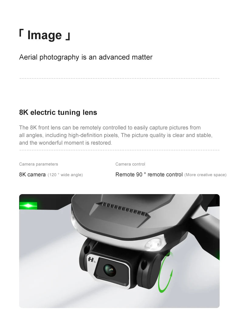LU20 Drone, 8k front lens can be remotely controlled to easily capture pictures from all