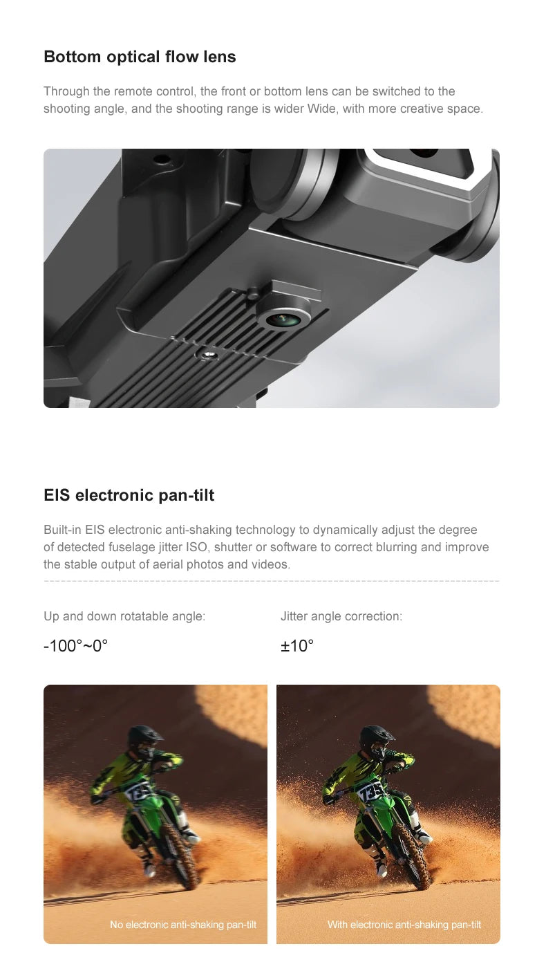 LU20 Drone, built-in eis electronic anti-shaking technology to