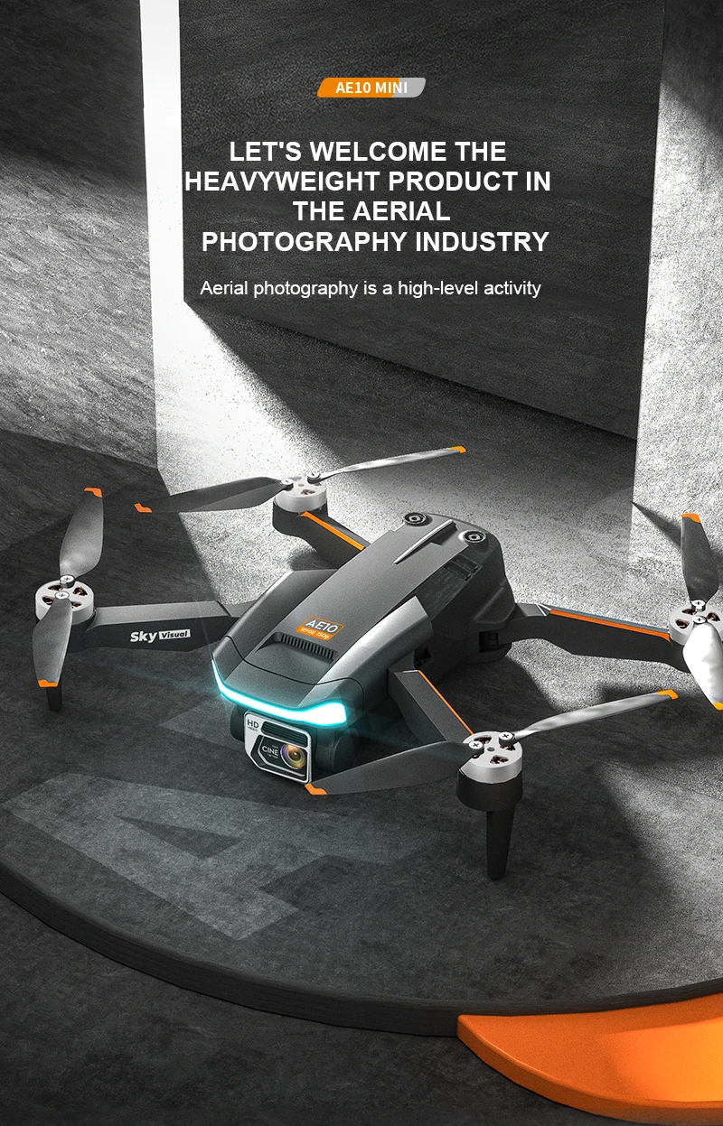 طائرة بدون طيار KBDFA AE10 - طائرة بدون طيار صغيرة بدون فرشاة 6K Fpv HD 4K احترافية بكاميرا مزدوجة طائرات بدون طيار هدية عيد الميلاد GPS كوادكوبتر Rc ألعاب للأولاد 13 KBDFA AE10 Drone, aerial photography is a high-level activity skyvqal