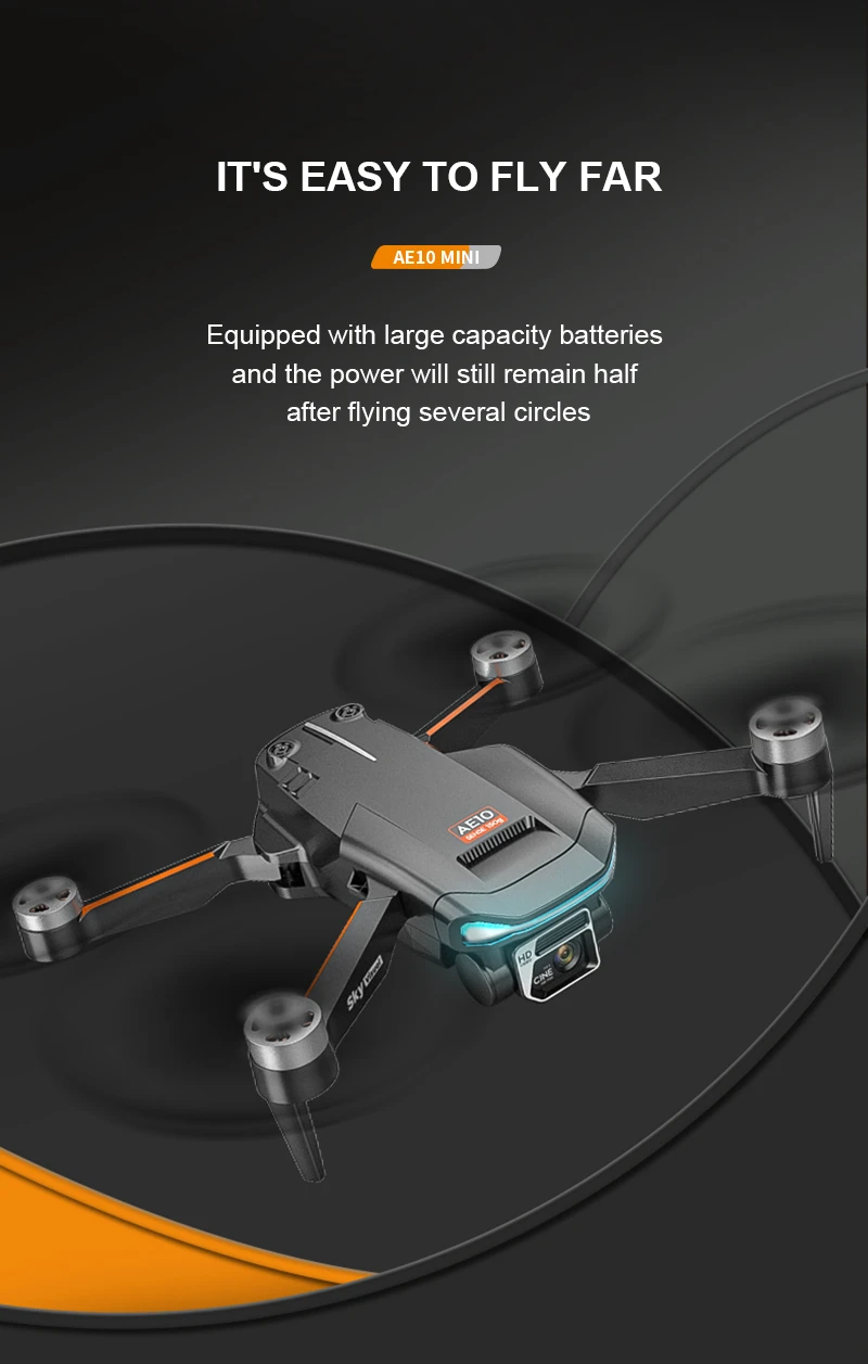طائرة بدون طيار KBDFA AE10 - طائرة بدون طيار صغيرة بدون فرشاة 6K Fpv HD 4K احترافية بكاميرا مزدوجة طائرات بدون طيار هدية عيد الميلاد GPS كوادكوبتر Rc ألعاب للأولاد 22 KBDFA AE10 Drone, ae1o mini equipped with large capacity batteries and the power