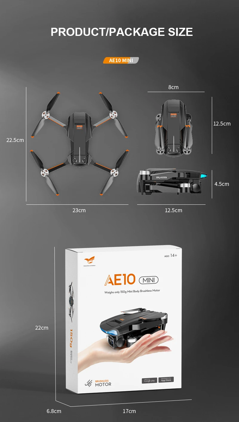 طائرة بدون طيار KBDFA AE10 - طائرة بدون طيار صغيرة بدون فرشاة 6K Fpv HD 4K احترافية بكاميرا مزدوجة طائرات بدون طيار هدية عيد الميلاد GPS كوادكوبتر Rc ألعاب للأولاد 32 KBDFA AE10 Drone