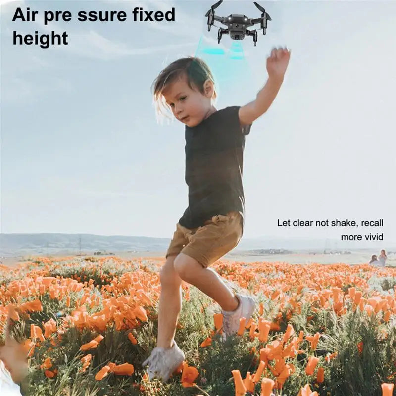 Q12 الطائرة بدون طيار - كاميرا 4K HD واي فاي Fpv ارتفاع ضغط الهواء عقد أسود ورمادي بدون طيار لعبة طائرات بدون طيار RC قابلة للطي 12 Q12 Drone, air pre ssure fixed height let clear not shake, recall more