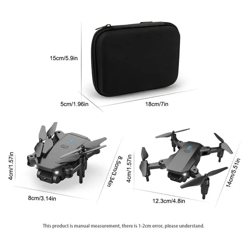 Q12 الطائرة بدون طيار - كاميرا 4K HD واي فاي Fpv ارتفاع ضغط الهواء عقد أسود ورمادي بدون طيار لعبة طائرات بدون طيار RC قابلة للطي 18 Q12 Drone, 12cm/4.8in this product is manual measurement; there is