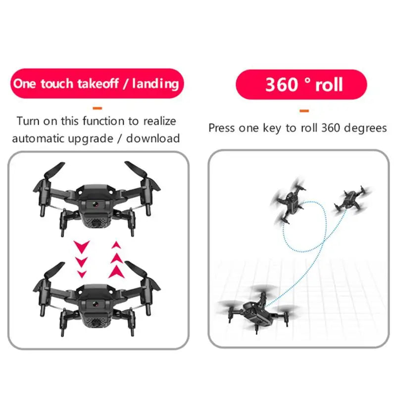 Q12 الطائرة بدون طيار - كاميرا 4K HD واي فاي Fpv ارتفاع ضغط الهواء عقد أسود ورمادي بدون طيار لعبة طائرات بدون طيار RC قابلة للطي 19 Q12 Drone, one touch takeoff 'landing 360 roll' turn on