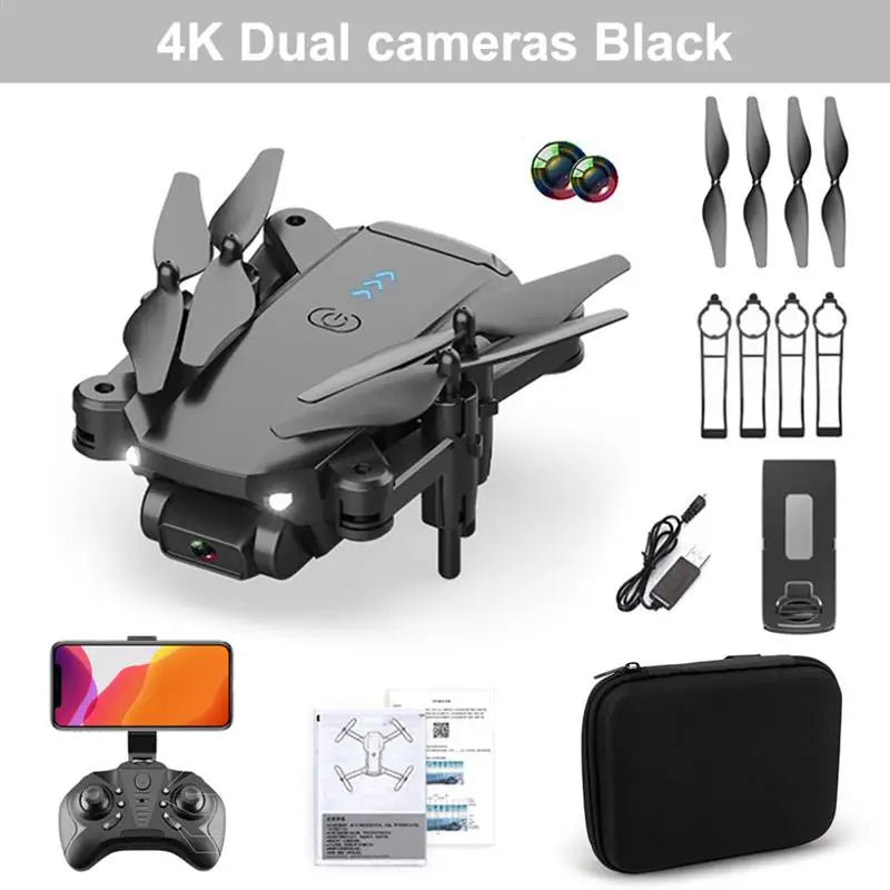 Q12 الطائرة بدون طيار - كاميرا 4K HD واي فاي Fpv ارتفاع ضغط الهواء عقد أسود ورمادي بدون طيار لعبة طائرات بدون طيار RC قابلة للطي 26 Q12 Drone - 4k HD Camera WiFi Fpv Air Pressure Altitude Hold