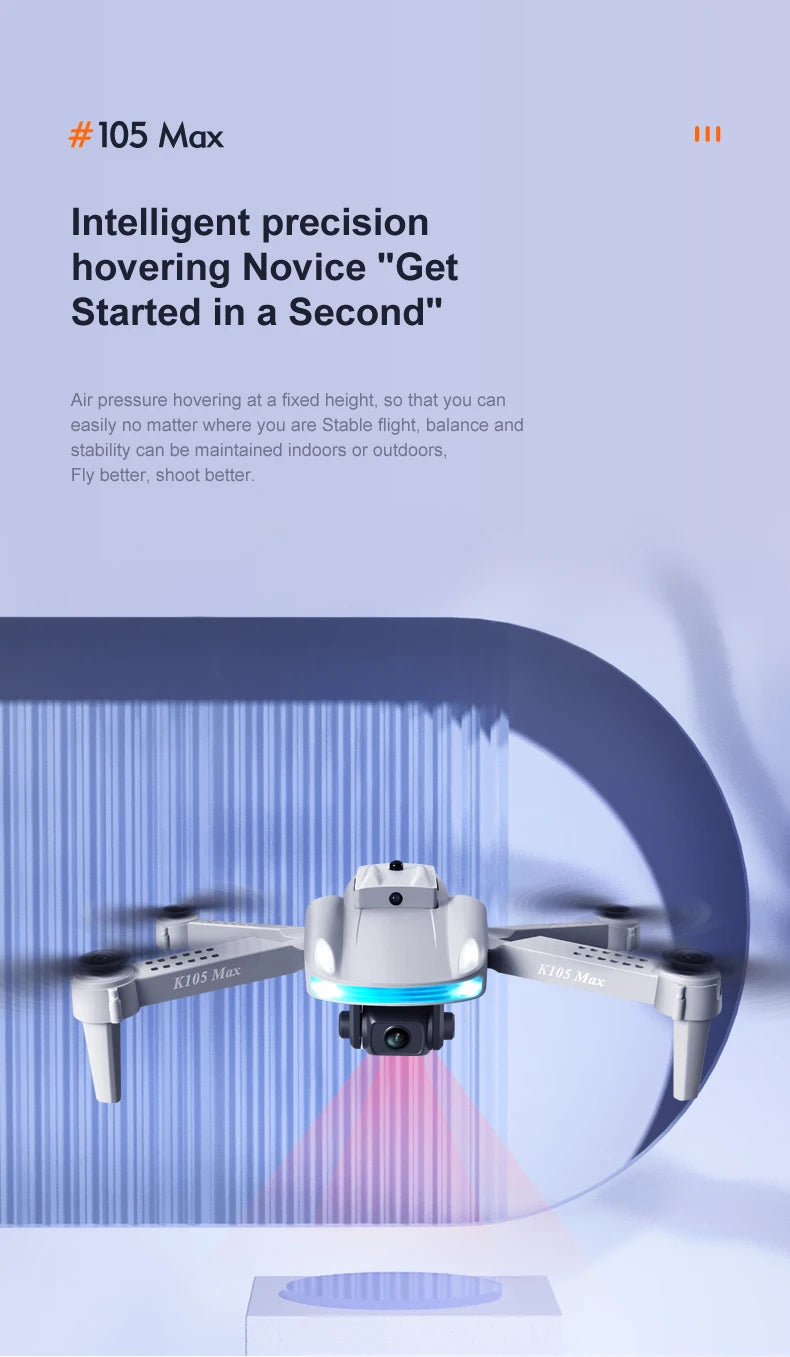 JINHENG K105 Max Drone - 4K HD كاميرا مزدوجة مع تجنب العوائق واي فاي Fpv ألعاب كوادكوبتر قابلة للطي للأطفال هوبي 32 JINHENG K105 Max Drone, max ks k105 intelligent precision hovering novice "get