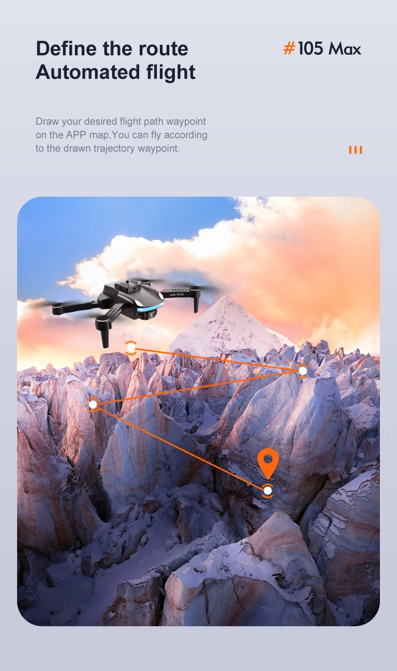 JINHENG K105 Max Drone - 4K HD كاميرا مزدوجة مع تجنب العوائق واي فاي Fpv ألعاب كوادكوبتر قابلة للطي للأطفال هوبي 40 JINHENG K105 Max Drone, define the route 105 max automated flight draw your desired flight path way
