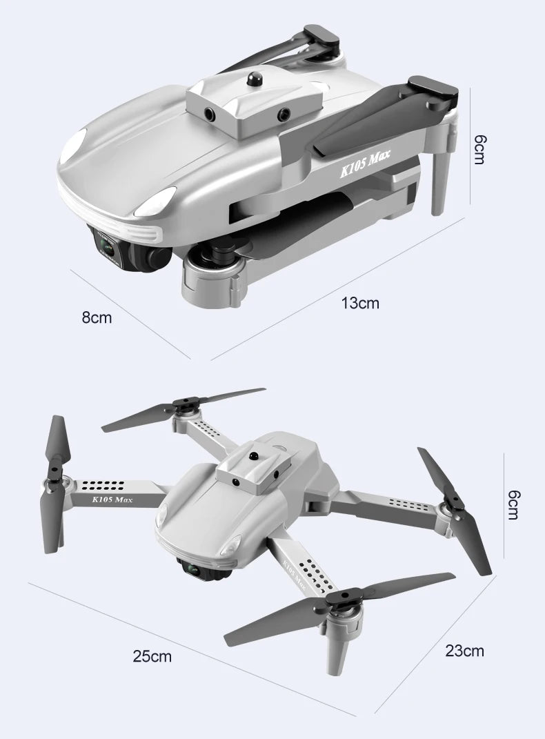 JINHENG K105 Max Drone - 4K HD كاميرا مزدوجة مع تجنب العوائق واي فاي Fpv ألعاب كوادكوبتر قابلة للطي للأطفال هوبي 42 jinheng k105 max drone features app-controlled