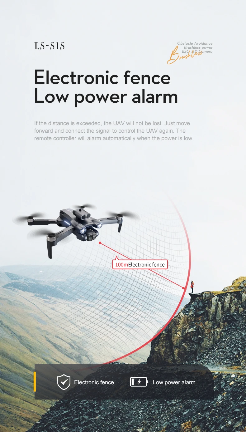 KBDFA S1S Min Drone, if the distance is exceeded, the uav will not
