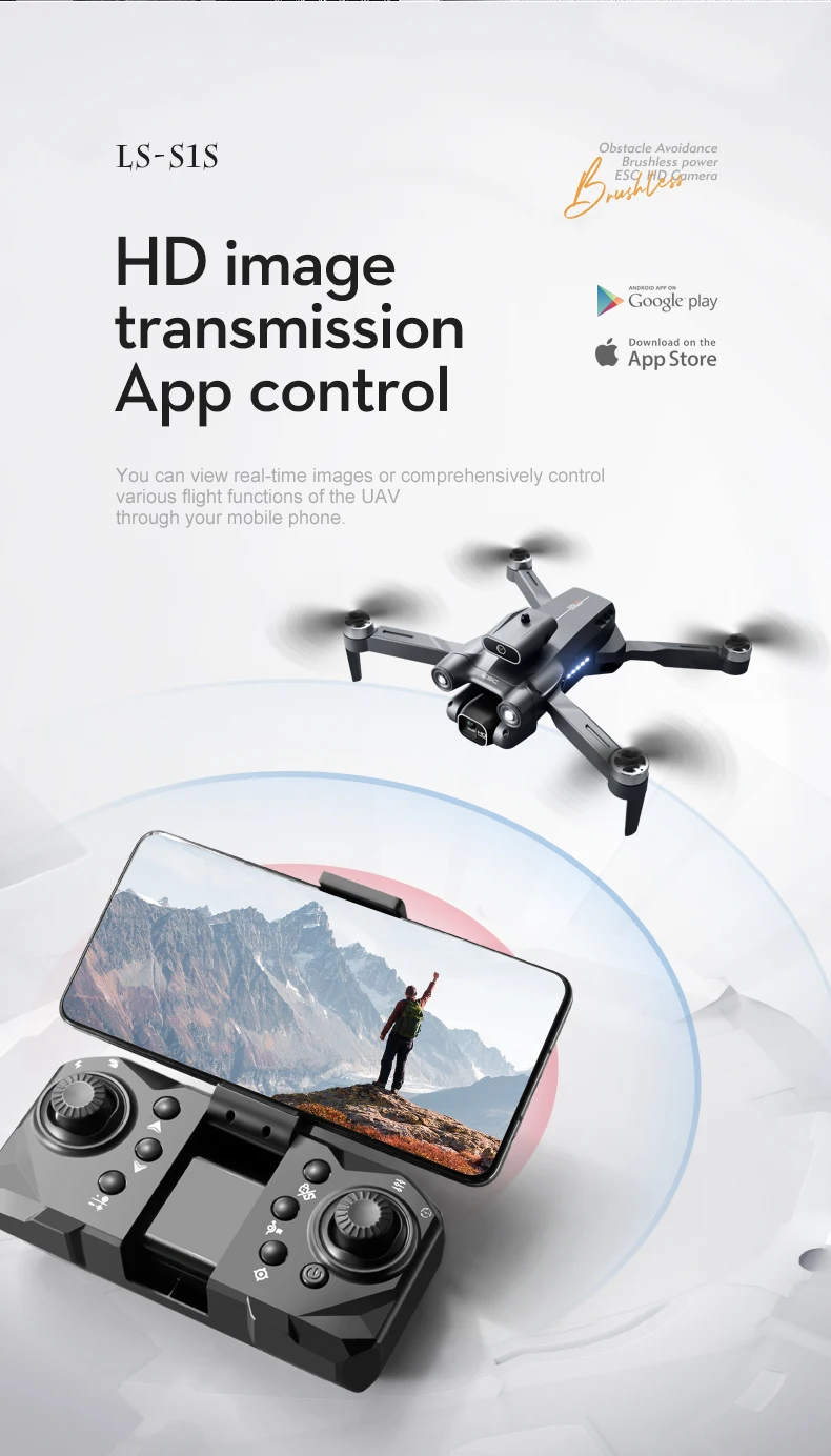 KBDFA S1S Min Drone, app allows you to view real-time images or control various flight functions