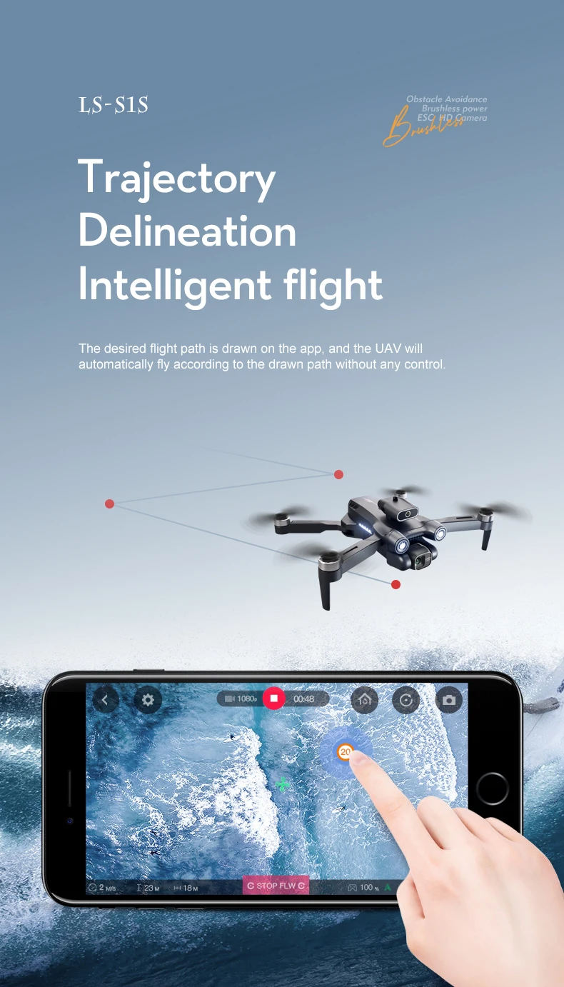 KBDFA S1S Min Drone, obstacle avoidance ls-s1s brushless power 
