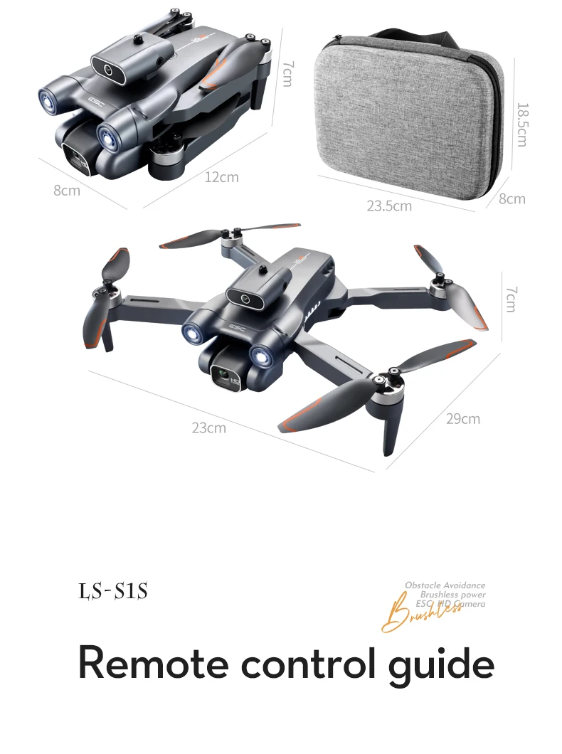 KBDFA S1S Min Drone, 3 29cm 23cm obstacle avoidance ls-