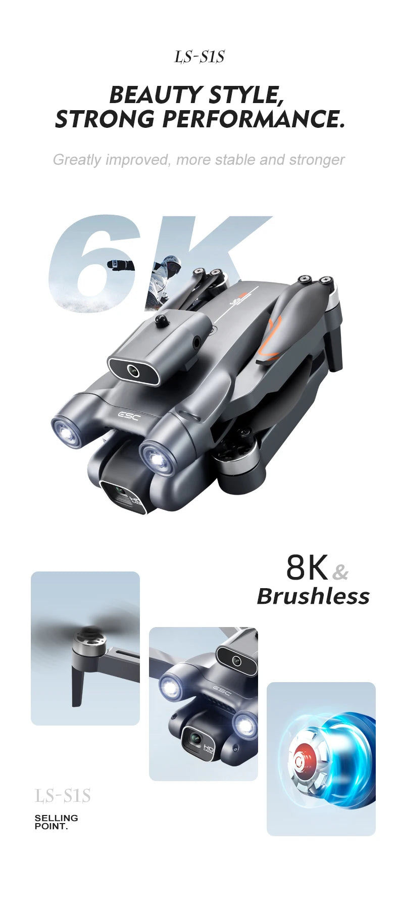 LSRC-S1S Drone, ls-sis beauty style, strong performance. greatly improved