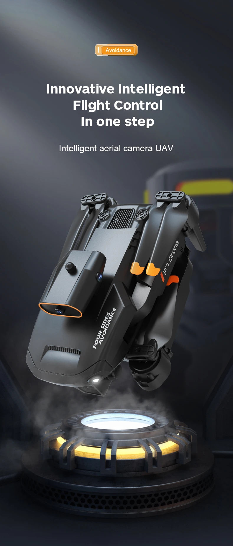 KBDFA NEW P7 Mini Drone, intelligent flight control in one step intelligent aerial camera uav 1