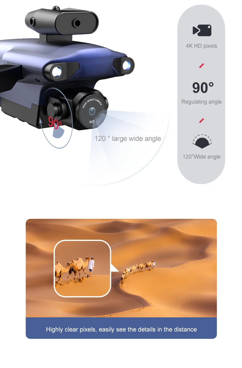 Novo 809 Drone, 4k hd pixels 90 0 regulating angle 120 large