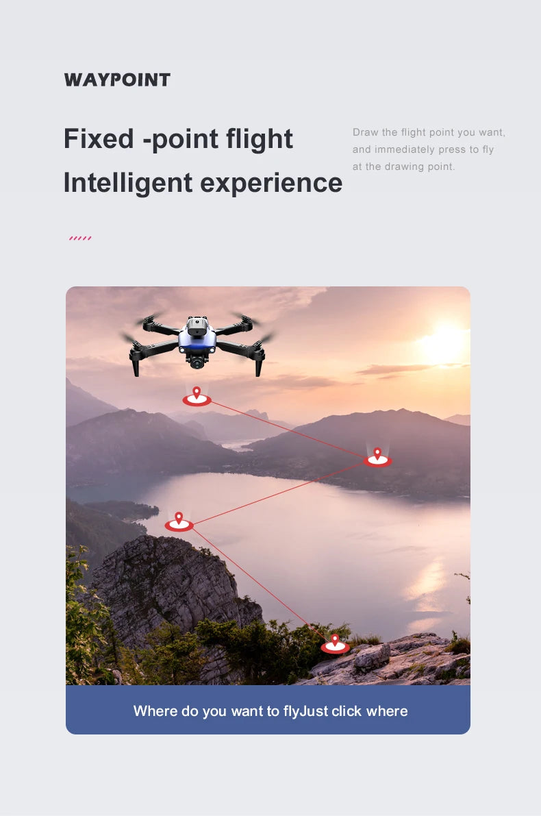Novo 809 Drone, waypoint draw the flight point you want; fixed-point flight and