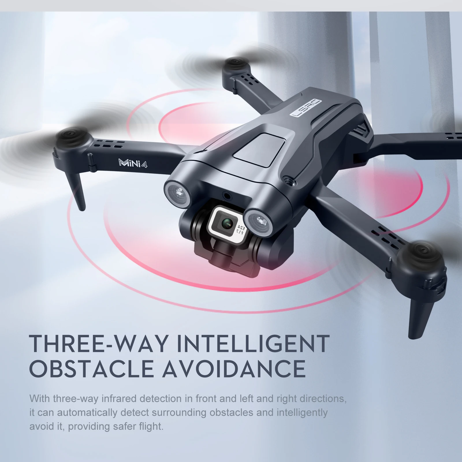 KBDFA MINI4 Drone, minia 4ca lra 3-way intelligent obstacle avoid