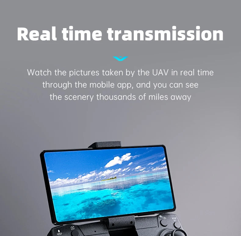 X6 Pro Drone, real time transmission watch the pictures taken by the uav in