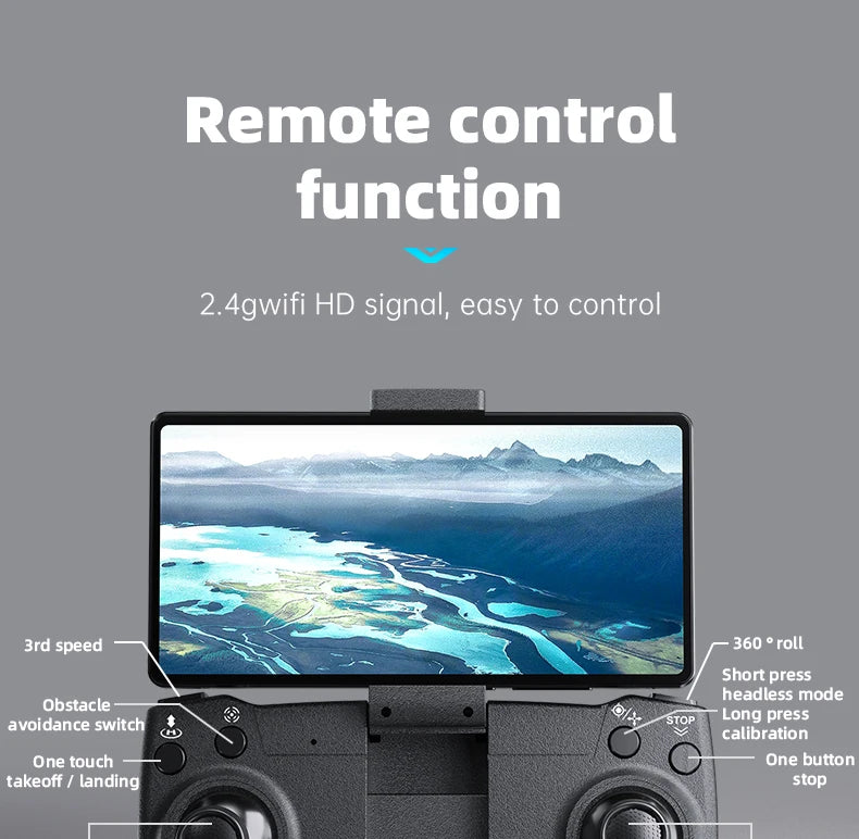 X6 Pro Drone, remote control function 2.4gwifi hd signal;