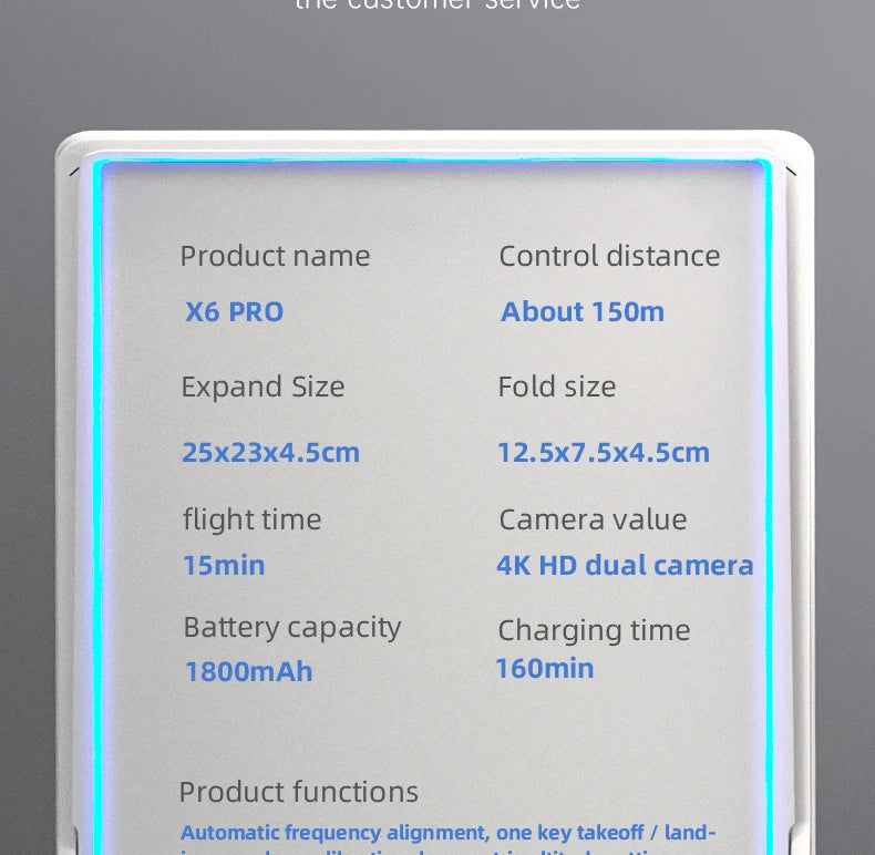 X6 Pro Drone, uoluiei 05i product name control distance 