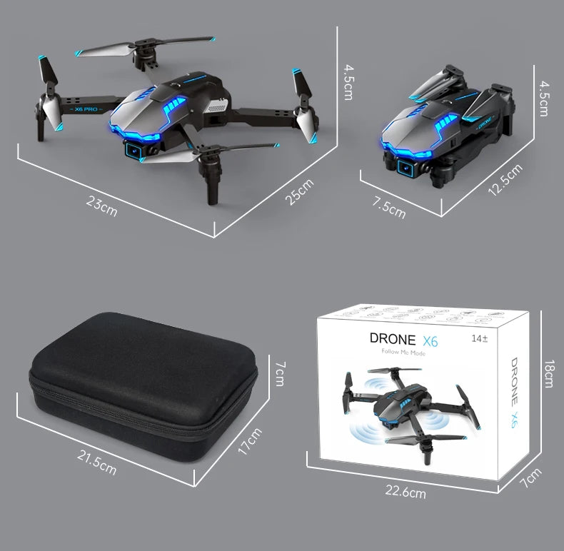 X6 Pro Drone, no video capture resolution : 1080p fhd video