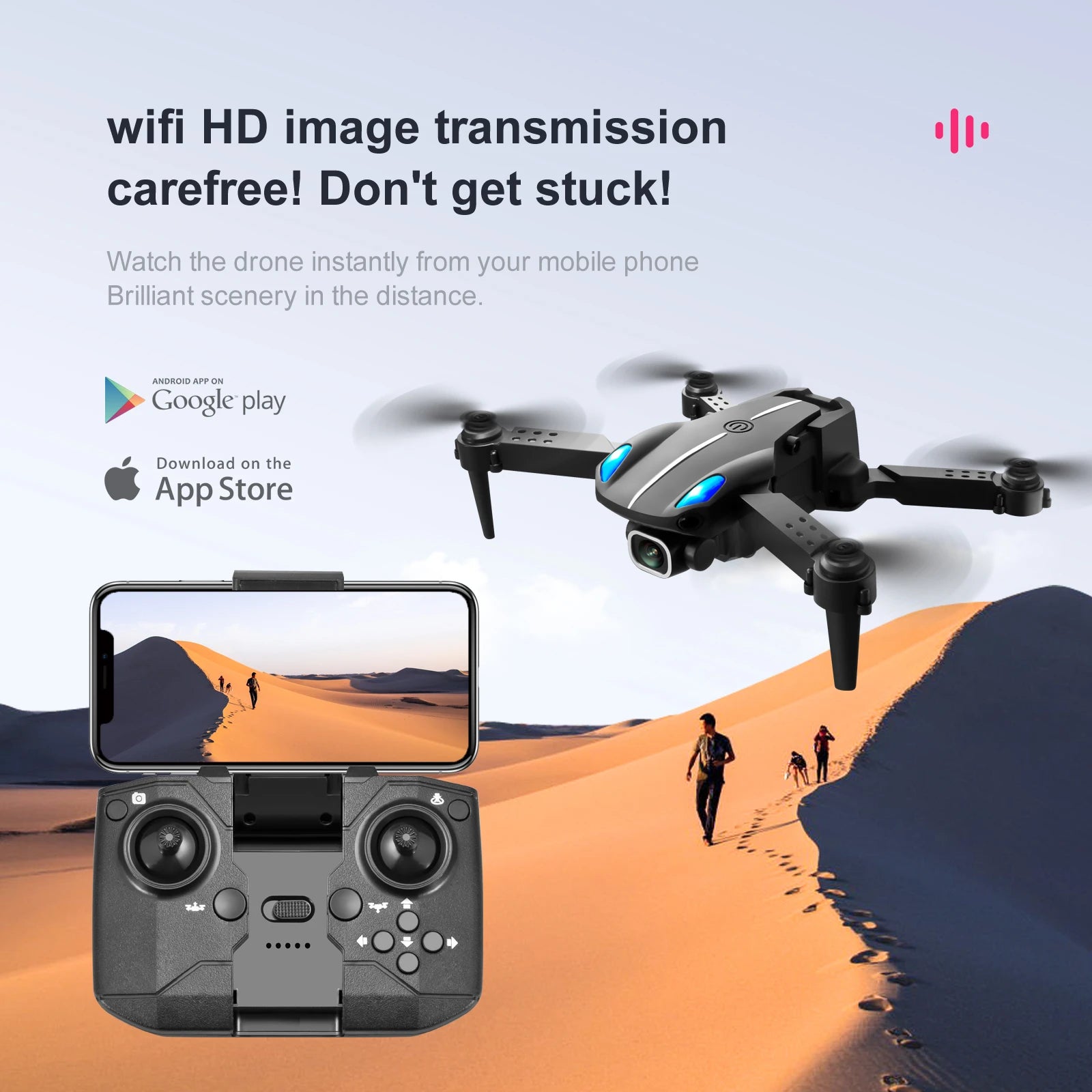KBDFA KY907 Mini Drone, android app on google play download on the app store .