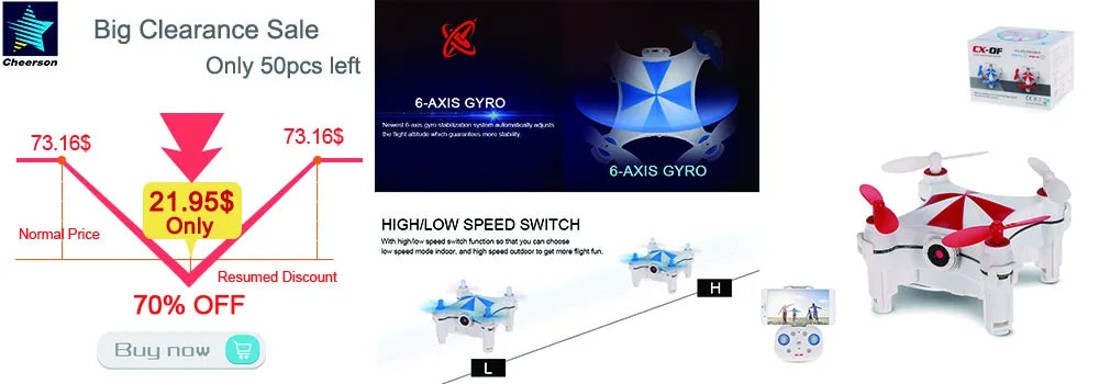 Cheerson CX10 Mini Drone, eentenn jattnto b 73