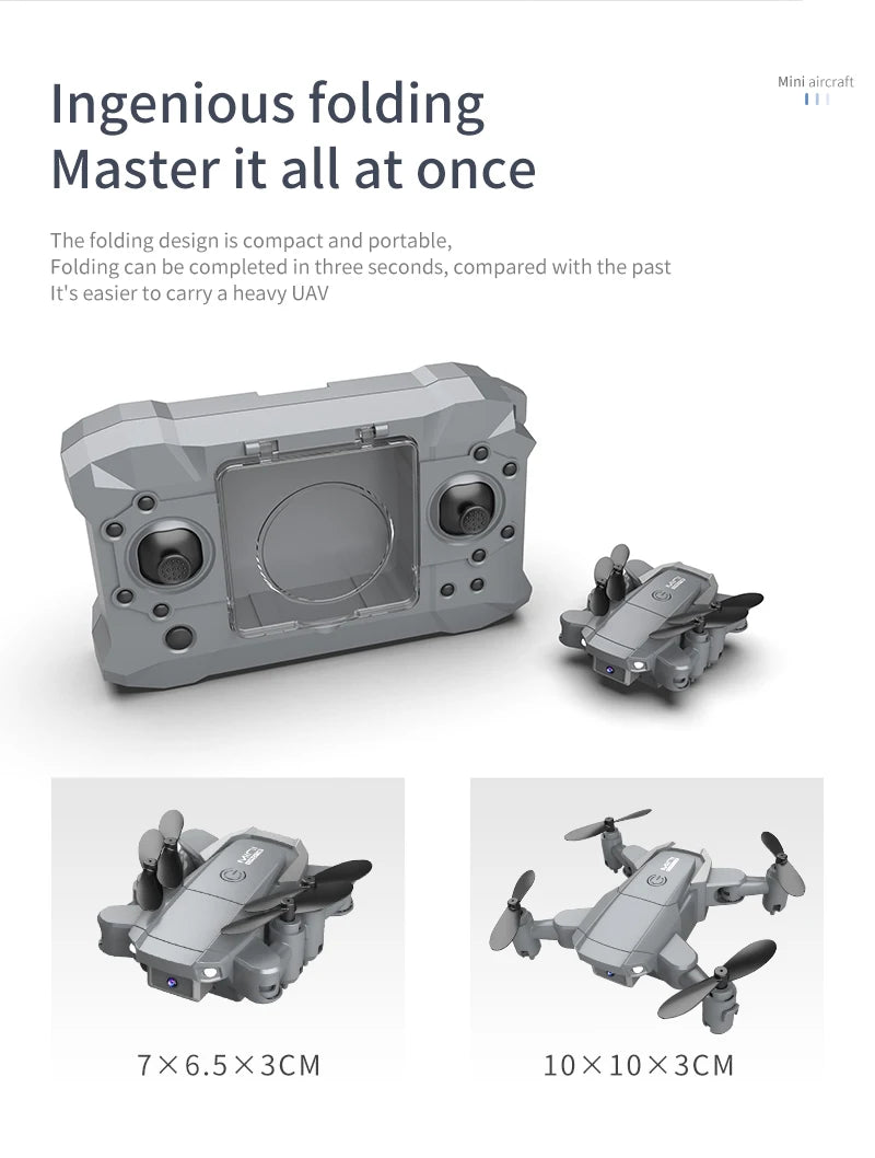 QJ KY905 Mini Drone, mini aircraft ingenious folding design can be completed in three seconds 
