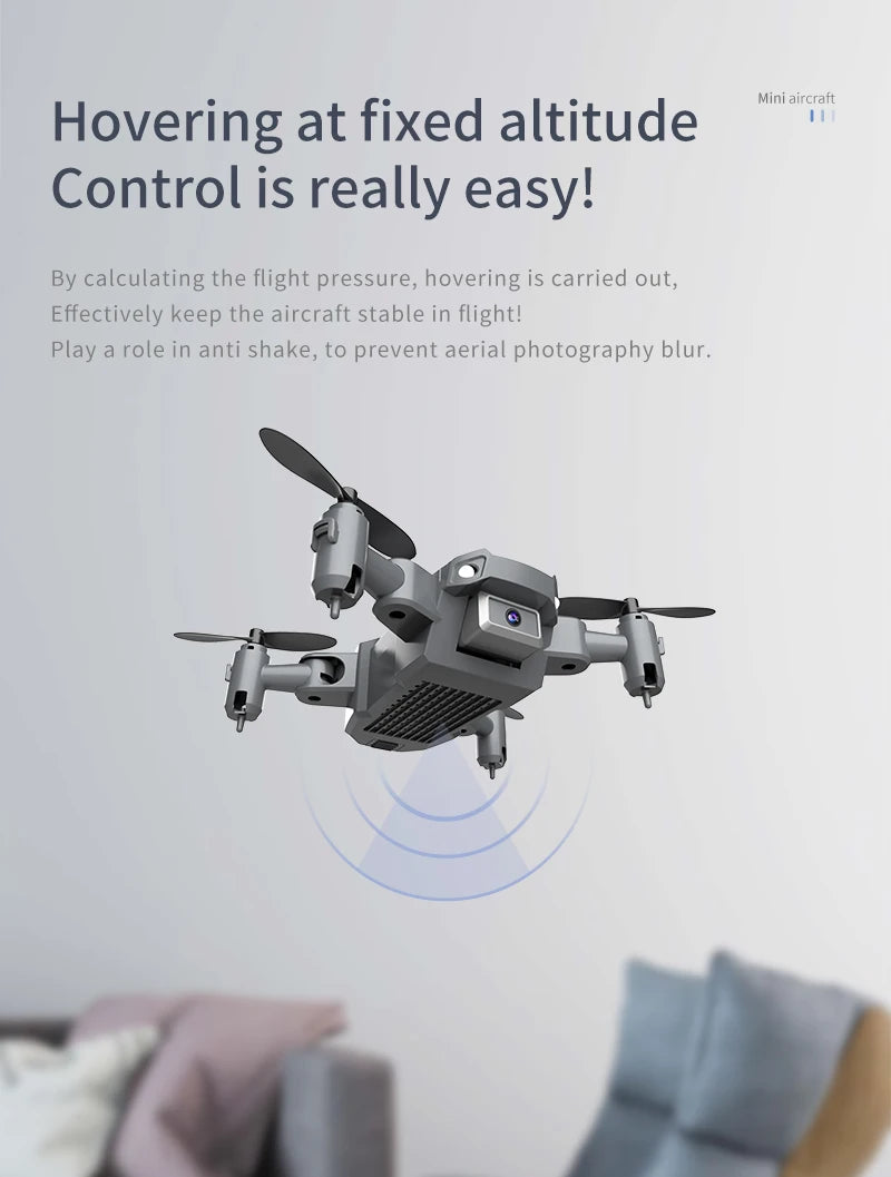 QJ KY905 Mini Drone, mini aircraft hovering at fixed altitude control is really easyl by