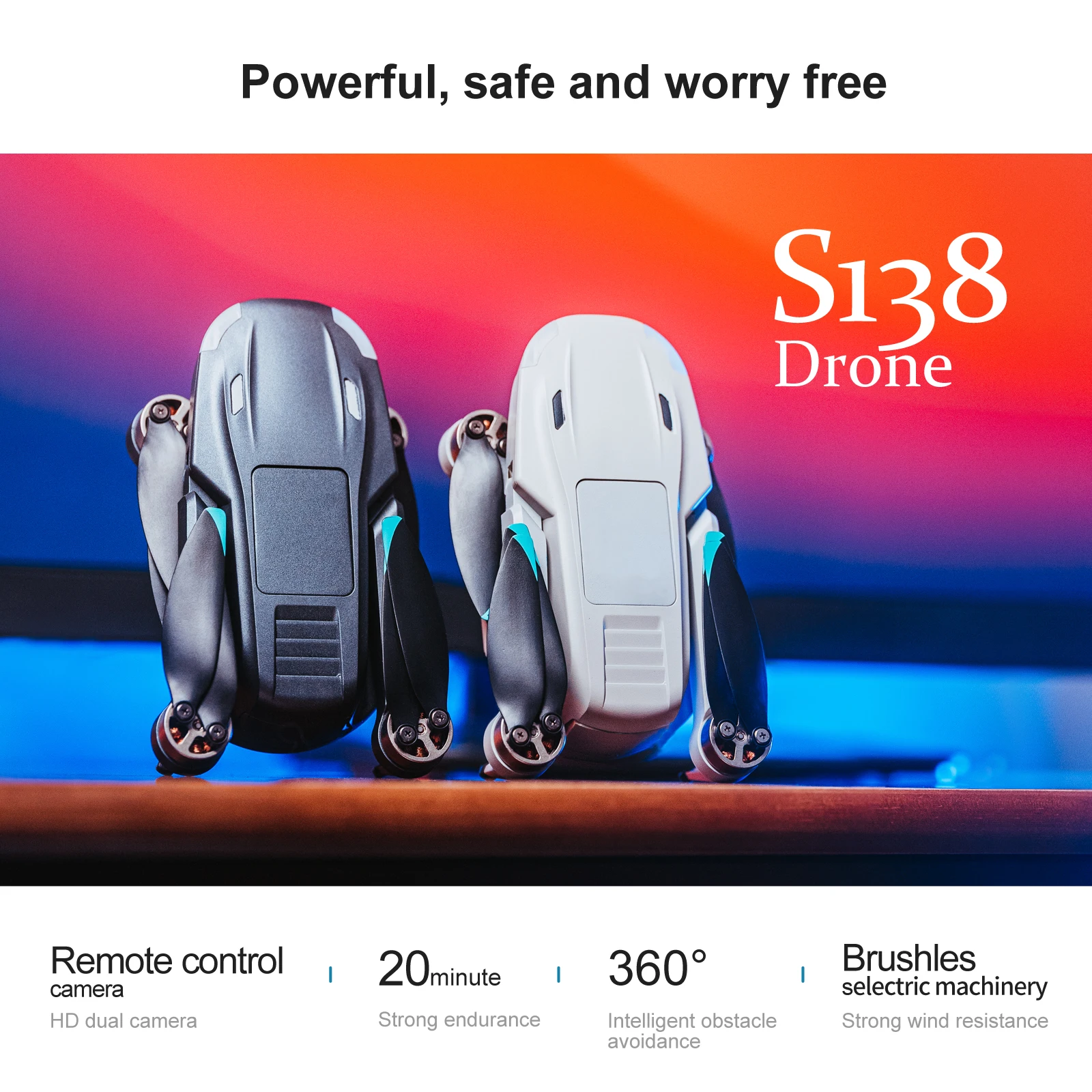 KBDFA S138 Drone, powerful, safe and worry free s138 drone remote control 2o