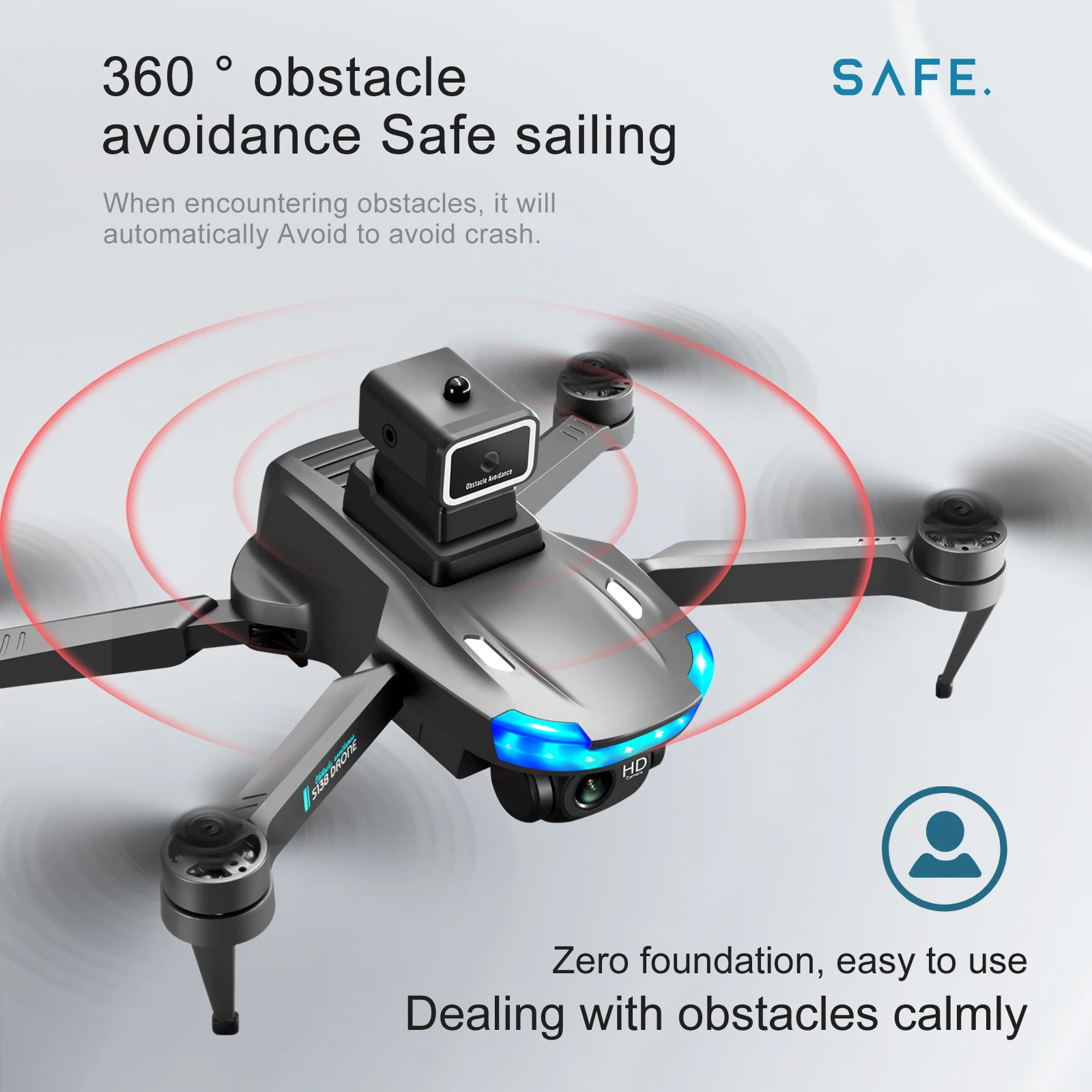 KBDFA S138 Drone, avoidance safe sailing when encountering obstacles, it will automatically avoid to