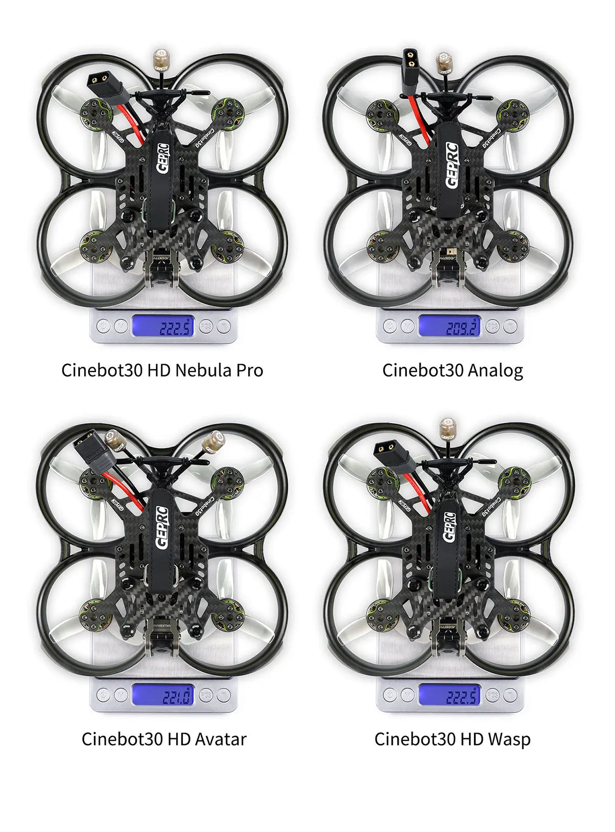 GEPRC Cinebot 30 FPV Drone, 8 8 2225 203 Cinebot30 HD Nebula Pro Cinebot31 Analog