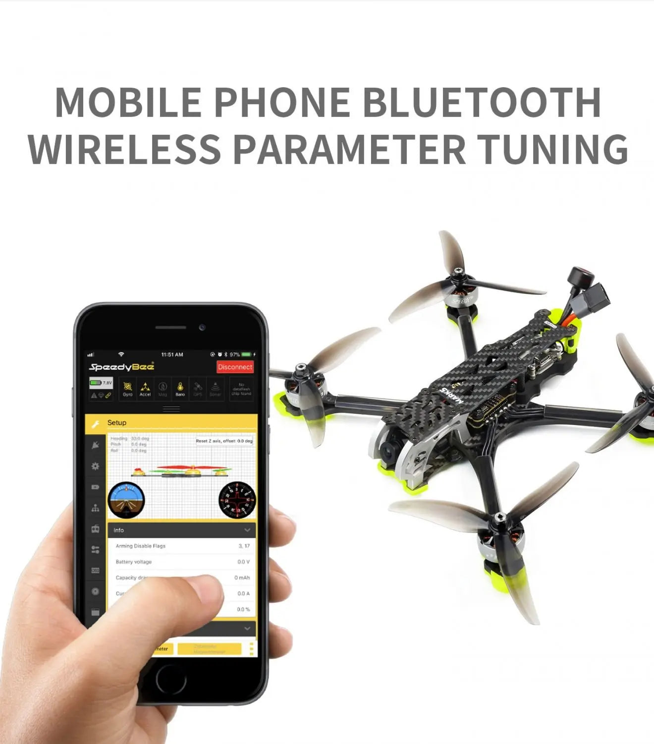 طائرة بدون طيار MARK5 HD AVATAR Freestyle FPV - 4S/6S ELRS 2.4G 5Inch SPEEDX2 2107.5 Motor RC FPV Quadcopter LongRange Freestyle Drone 16 MARK5 HD AVATAR Freestyle FPV Drone, MOBILE PHONE BLUETOOTH WIRELESS PARAMETER T