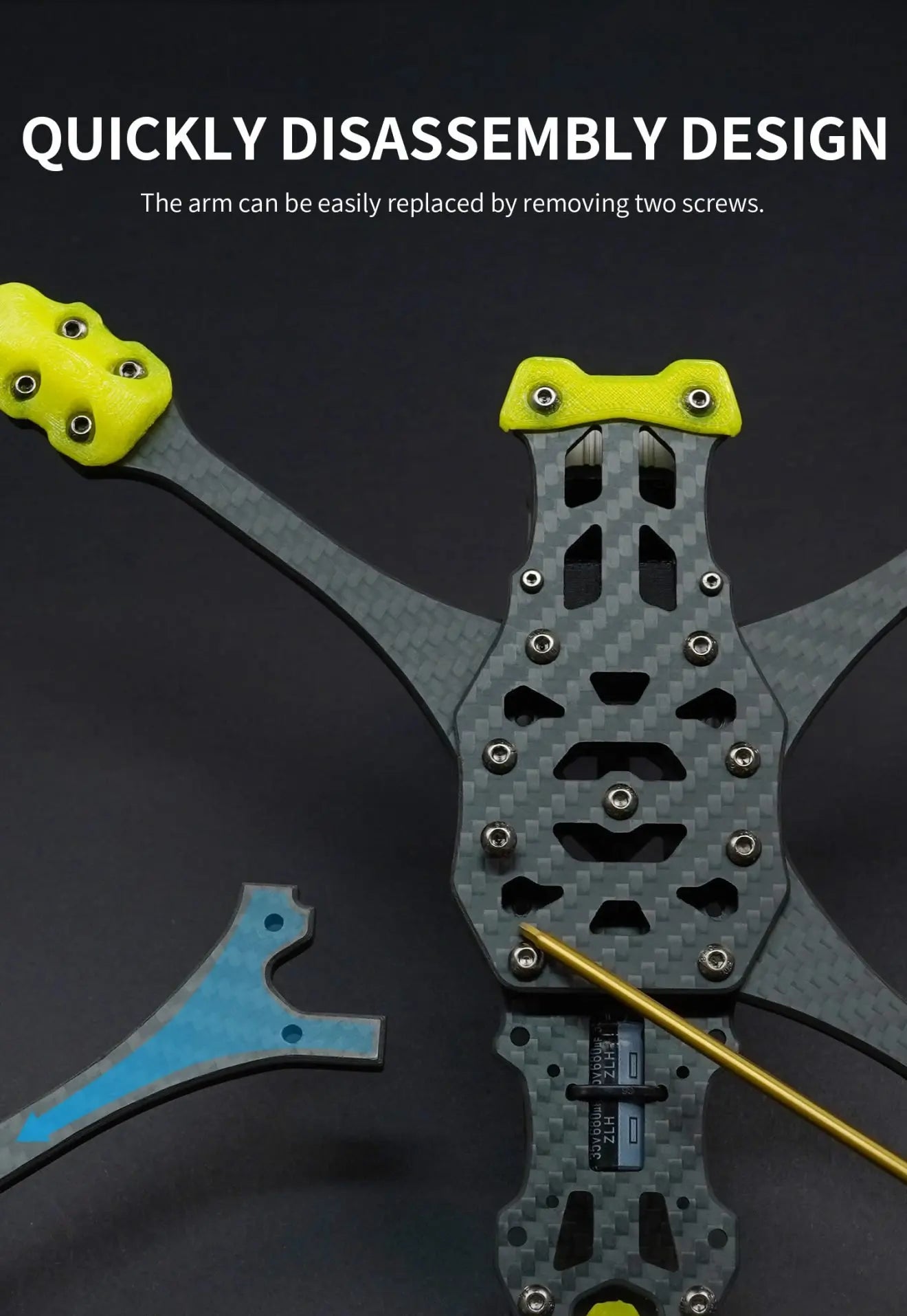 طائرة بدون طيار MARK5 HD AVATAR Freestyle FPV - 4S/6S ELRS 2.4G 5Inch SPEEDX2 2107.5 Motor RC FPV Quadcopter LongRange Freestyle Drone 19 MARK5 HD AVATAR Freestyle FPV Drone, QUICKLY DISASSEMBLY DESIGN The arm can be easily replaced by